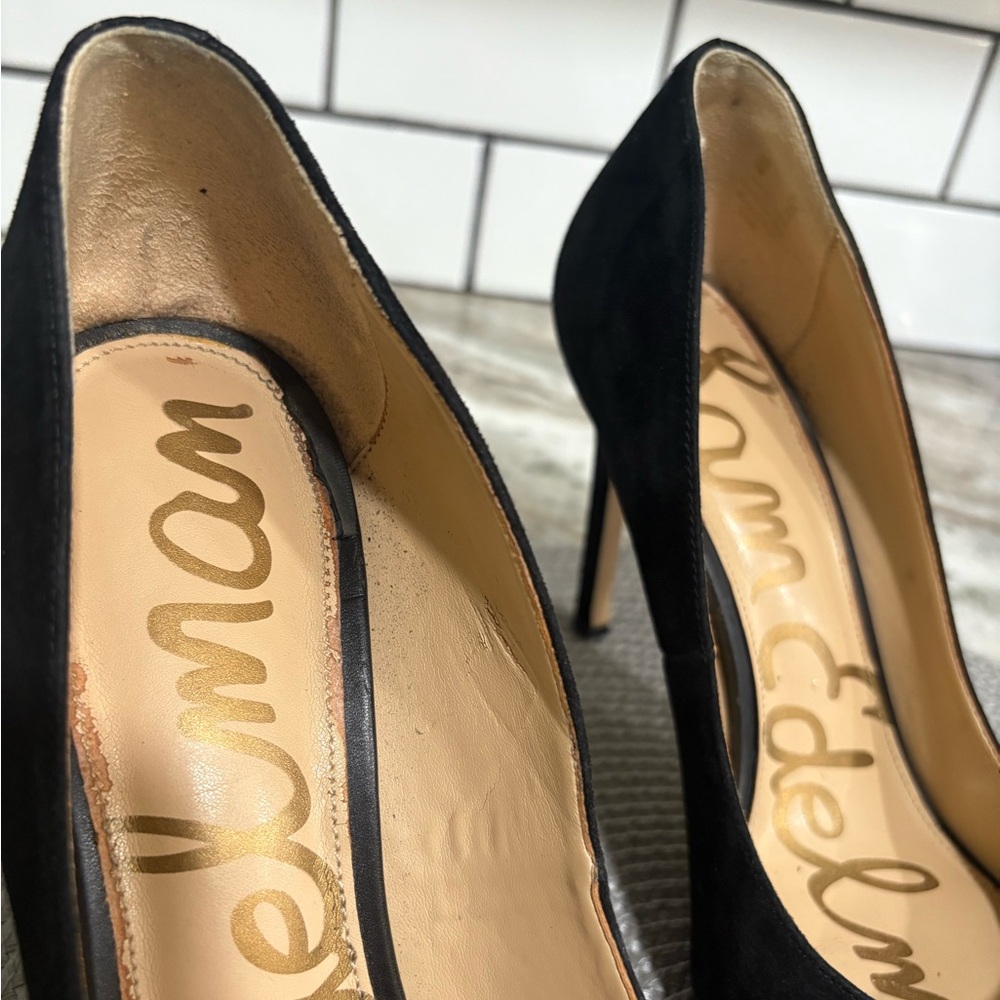 SAM EDELMAN Hazel Pump Black Suede Size 9 - Picture 12 of 13